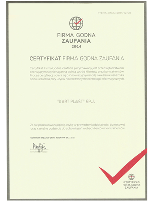 Firma godna zaufania 2014